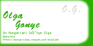 olga gonye business card